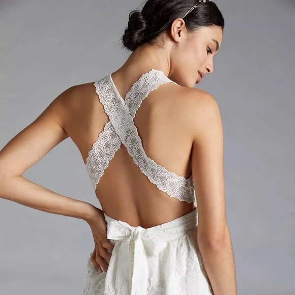 Anthropologie Crochet-Back Blouse - Picture 1 of 5